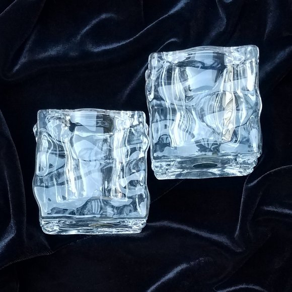 Partylite "Glacier" Cube Candle Holders - Picture 3 of 4